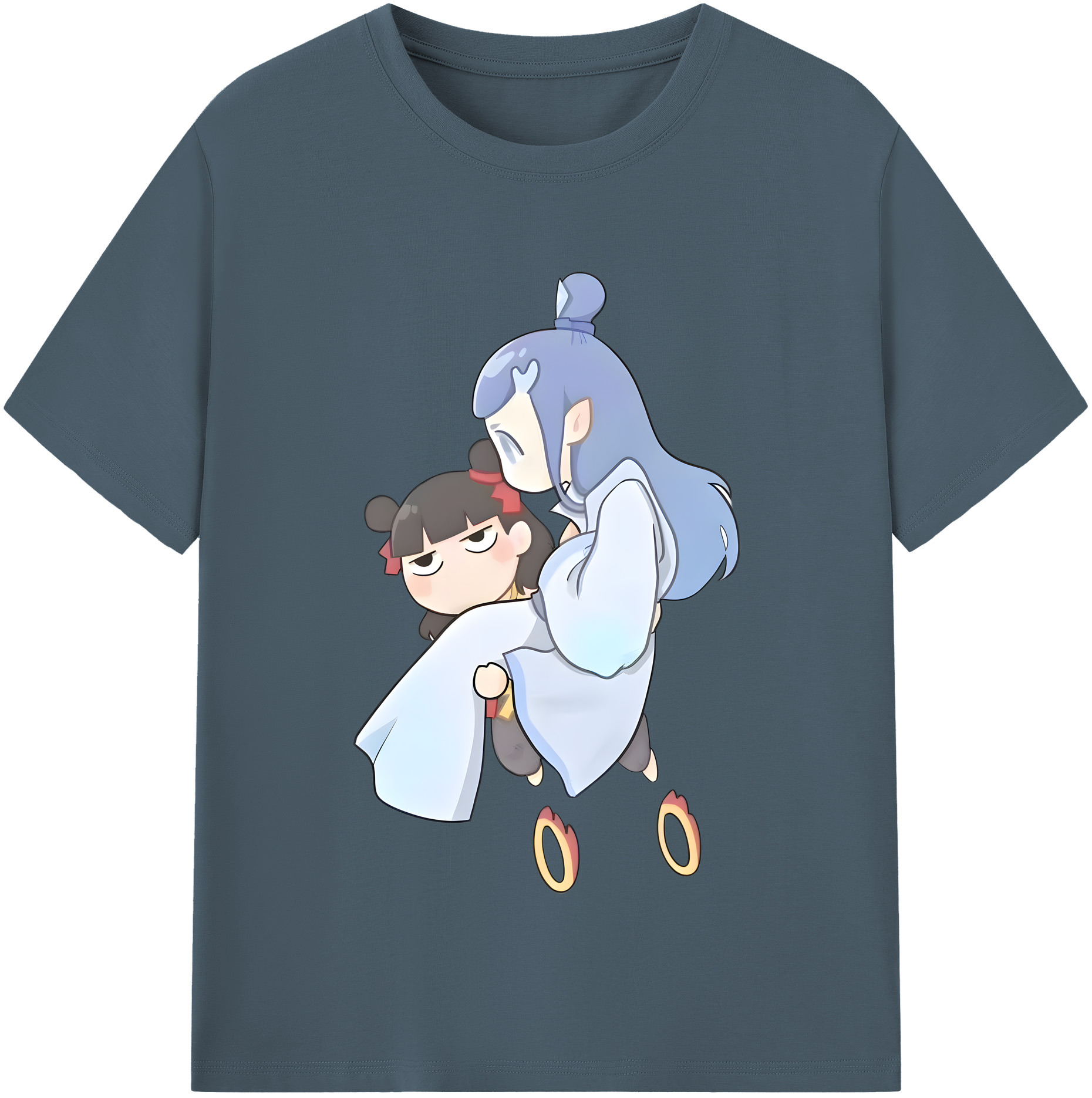 （画像用） Ne Zha 2 ナタ 魔童の大暴れ 綿100％半袖Tシャツ（フロントプリント）